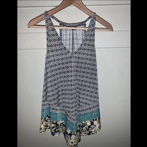 Multi-pattern blouse